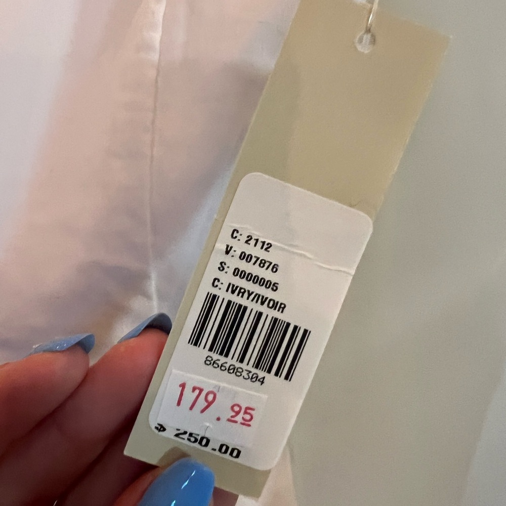 BHLDN M NWT White Strapless Dress with Scalloped Edges - Picture 3 of 6